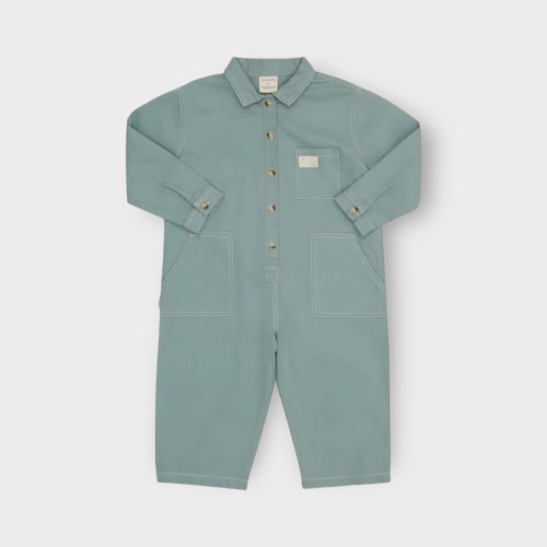 Western Overalls in Sea Green