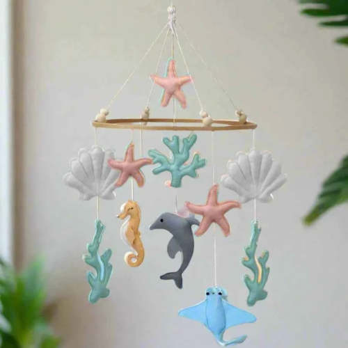 Underwater Theme Sea Animals Nursery Crib Mobile - Perfect for a Mermaid-Themed Nursery