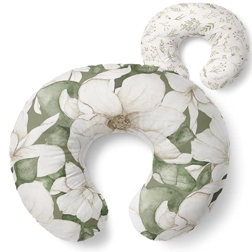 Pobibaby 1-Pack Premium Nursing Pillow Cover - Ultra Soft & Stretchy 96% Cotton, Breastfeeding Pillow Cover for Baby Boys and Girls (Zephyr)