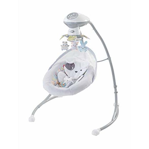 Fisher-Price Sweet Snugapuppy Swing, Dual Motion Baby Swing with Music, Sounds and Motorized Mobile