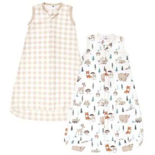 Hudson Baby Infant Boy Cotton Sleeveless Wearable Sleeping Bag, Sack, Blanket, Boy Woodland Pals, 0-3 Months