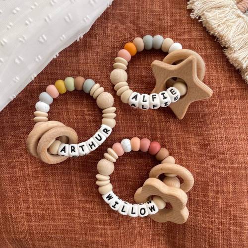 Personalised Baby Gift, Baby Girl Gift, Baby Boy Gift, Baby Easter Gift, Rainbow Baby, Baby Shower Gift, Sensory Toy, Baby Keepsake Gift