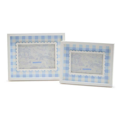 Blue Gingham Photo Frame - 2 sizes available
