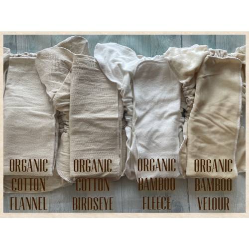 MamaBear Quick Dry ONE SIZE Fitted Diaper - Organic Cotton or Organic Bamboo Fleece - You choose closure
