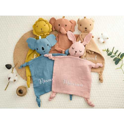 Personalized Embroidered Baby Comforter,Embroidered security blanket,Bunny Comforter,Custom Baby Shower Gifts,Baby christening gifts