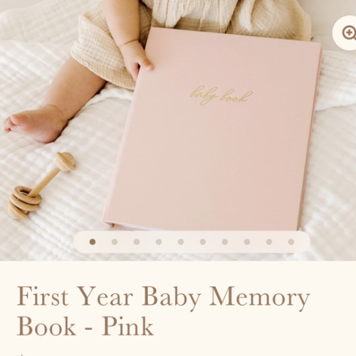 First Year Baby Memory Book - Pink