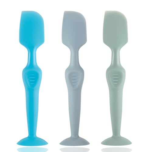 Seeway Diaper Creams Spatula Applicator - Perfect for Baby Butt Paste Diaper Rash Brush and Cream Spatula for Easy Application - Baby Diaper Spatula Suitable for Aquaphor, Desitin (blue+grey+green)