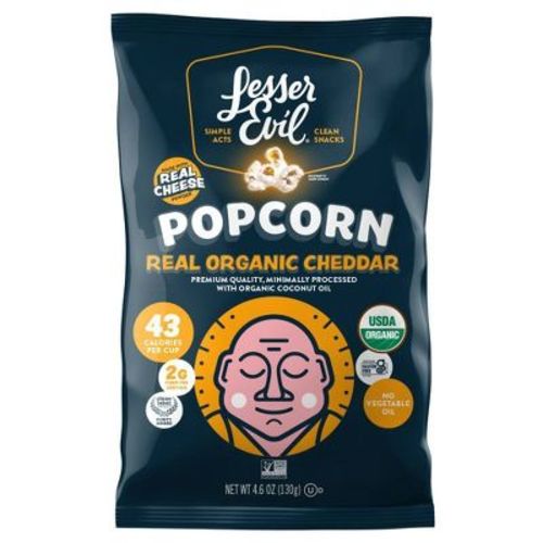 LesserEvil Organic Popcorn Real Cheddar - 4.6oz