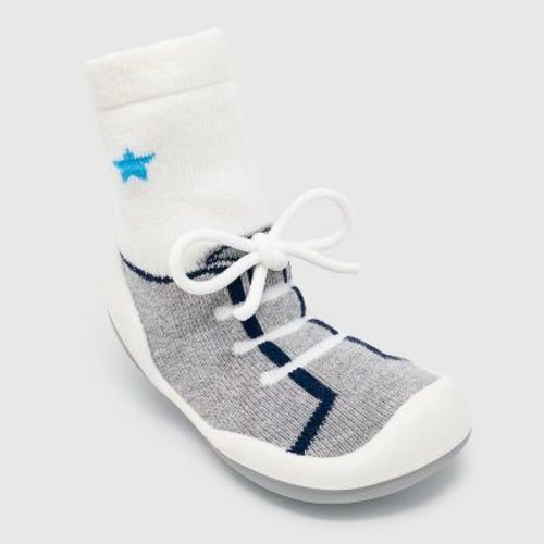 Komuello Baby Shoes - String Grey Size 6-12m