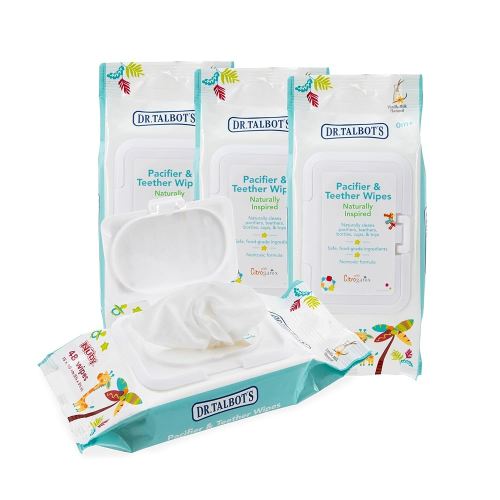 Dr. Talbot's Pacifier & Teether Wipes Naturally Inspired with Citroganix, Vanilla Milk (Pack of 4, 192 Count)