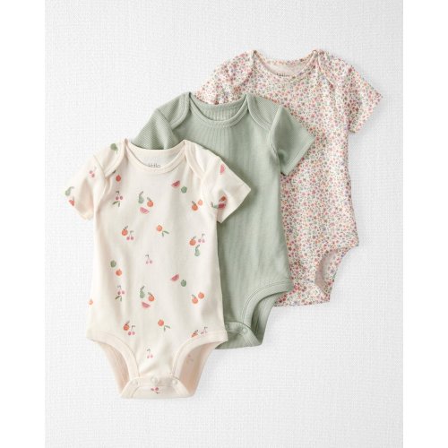 Baby 3-Pack Organic Cotton Rib Bodysuits - Little Planet | Carter's