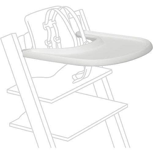 Stokke Tray, White - Designed Exclusively for Tripp Trapp Chair + Tripp Trapp Baby Set - Convenient to Use and Clean - Made with BPA-Free Plastic - Suitable for Toddlers 6-36 Months