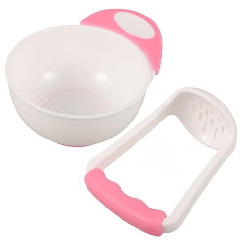 Food Masher Bowl 1 Baby Set Baby Food Baby Manual Pink Food Mill Bowl Grinding Bowl