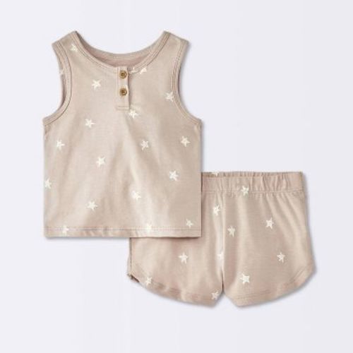 Baby Boys' Top & Bottom Set - Cloud Island™ Brown Newborn