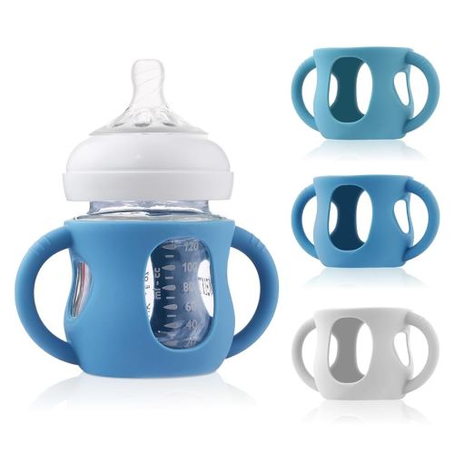 Silicone Bottle Covers Silicone Sleeve for Avent Natural Glass Baby Bottles Fits Philips Avent Glass Bottle Sleeve Phillips Avent Glass Bottles 4oz (3 Pcs)