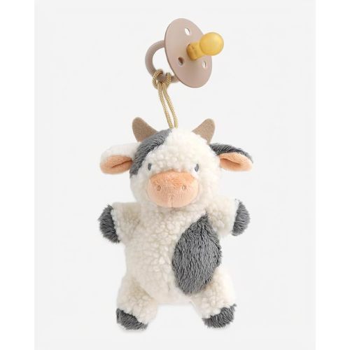Itzy Ritzy Pacifier & Lovey Set - Natural Rubber Pacifier with Plush Cow