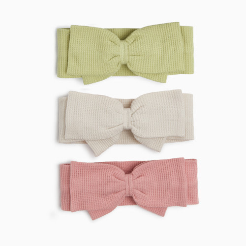Tiny Kind 3 Pack Organic Waffle Headbands - Multi, Os
