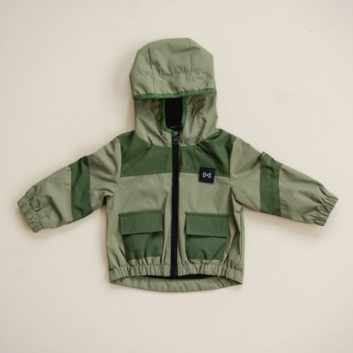 Kids Ramsey Rain Jacket Blue 6-12M - Olive + Scout