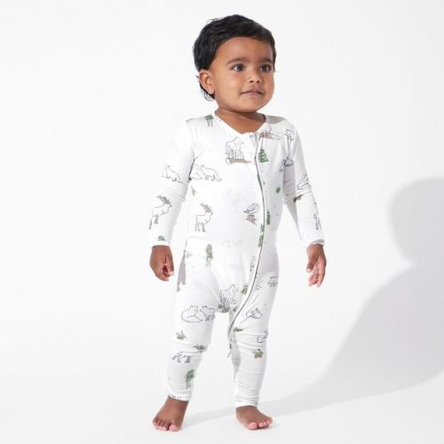 Winter Forest Animals Bamboo Convertible Footie