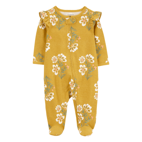 Baby Floral 2-Way Zip Cotton Sleep & Play Pajamas - Carter's | Carter's