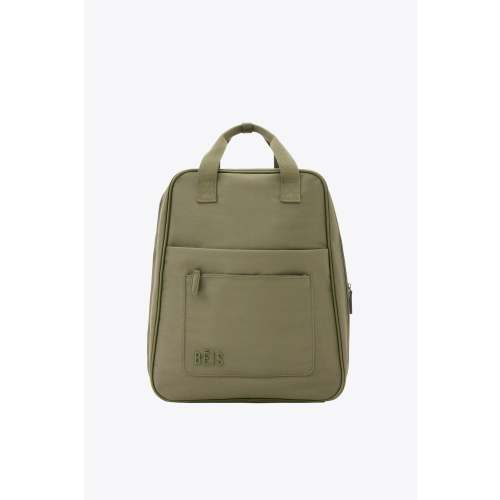 BÉIS 'The Expandable Backpack' in Olive - Green Expandable Backpack For Work & Travel