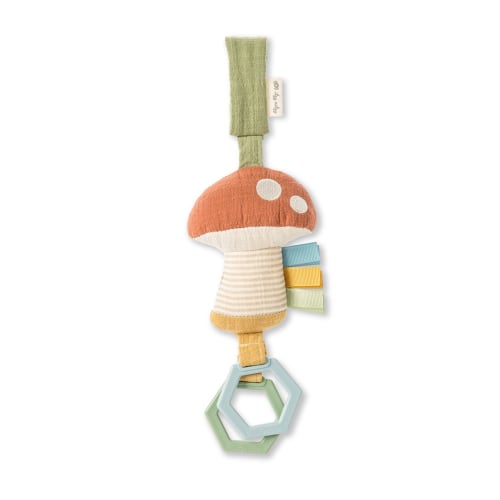 Bitzy Bespoke Ritzy Jingle™ Attachable Travel Toy, Mushroom