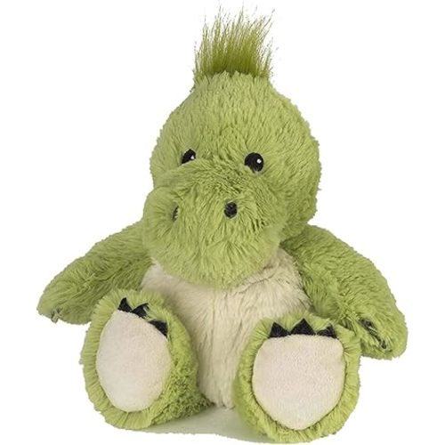 Warmies Microwavable & Weighted Stuffed Animals, Dinosaur - Heated Stuffed Animal Plushie for Warmth & Comfort - Cute Soft Plush Toys for Adults & Children (Boys, Girls, Babies & Toddlers)