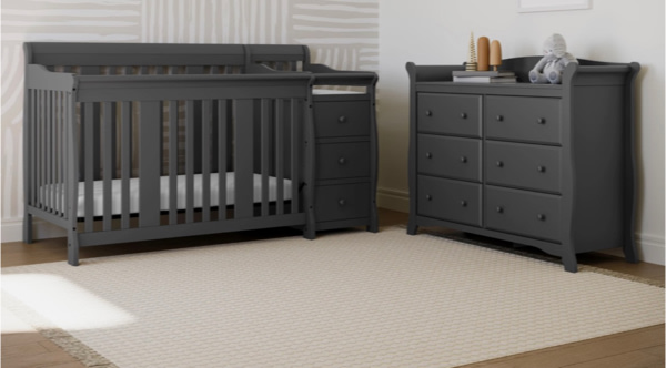 Storkcraft Portofino 5-in-1 Convertible Crib and Changer