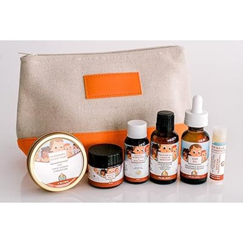 Punkin Butt Gift Bag Set | teething oil ear drops chest rub diaper rash bubble bath lip balm