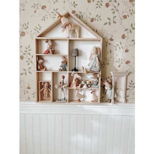 Maileg Mouse House • Maileg Dollhouse • Wooden Mouse Doll House • Dollhouse Wall Shelf