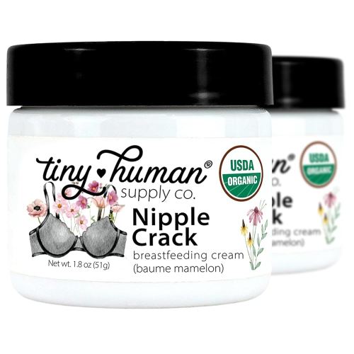 Organic Nipple Cream, Nipple Crack Lanolin Free Nipple Butter (2 Pack), Balm for Breastfeeding Mothers, No Need to Wash Off, Safe for Baby and Mama