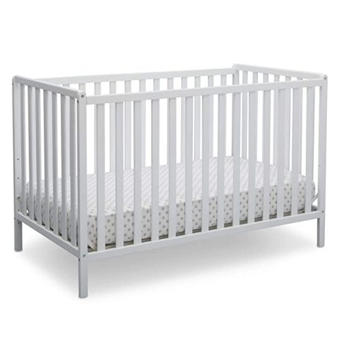 Delta Children Heartland 4-in-1 Convertible Crib - Greenguard Gold Certified, Bianca White - 4-in-1 Crib
