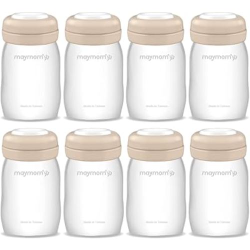Maymom Wide Neck Breastmilk Collection n Storage Bottle 5.4 oz; Re-markable SureSeal Disc. Fits Spectra S2 Spectra S1 9 Plus.
