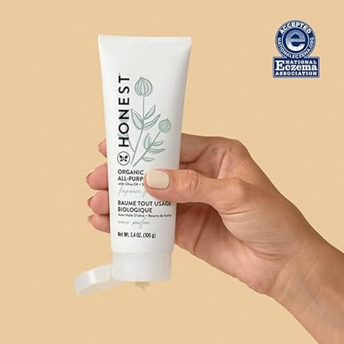 The Honest Company Organic All Purpose Balm | Gentle for Baby | Soothes + Moisturizes | Plant-Based + Hypoallergenic | 3.4 oz