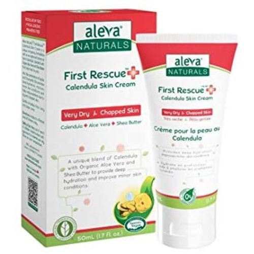 Aleva Naturals First Rescue Calendula Multipurpose Skin Cream | Skin Care to Moisturize Dry Skin | Natural, Vegan, Plant-Based, Hypoallergenic | for Face, Body, and Diaper Area - 50ml