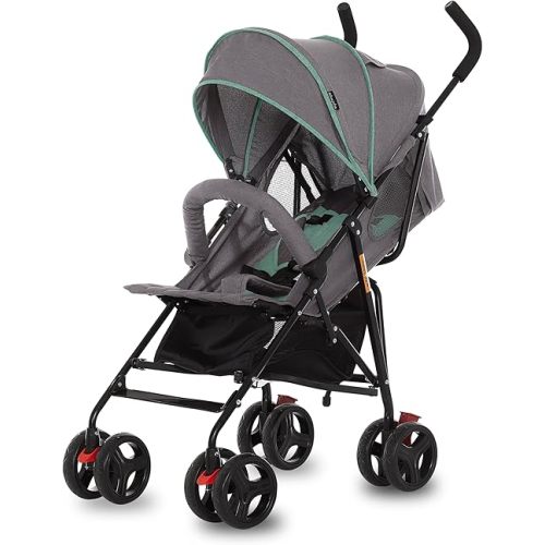 Dream On Me Vista Moonwalk Baby Stroller in Mint, Lightweight Infant Stroller with Compact Fold, Multi-Position Recline Umbrella Stroller with Canopy, Extra Large Storage and Cup Holder
