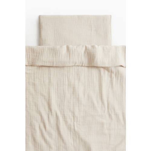 MUSLIN CRIB DUVET COVER SET