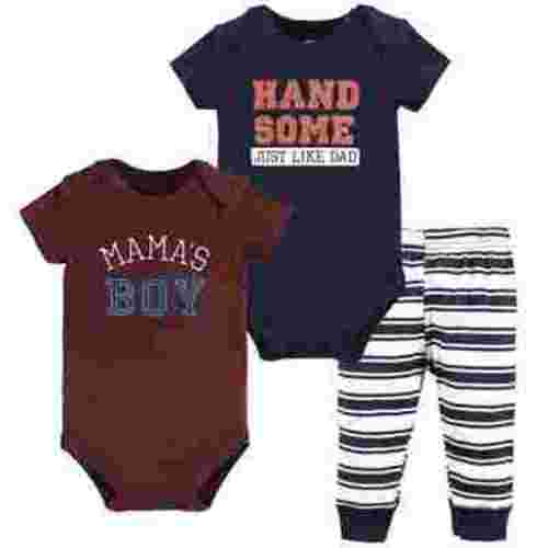 Hudson Baby 2 Cotton Short Sleeve Bodysuits and Pant Set, Preemie - 24 Months