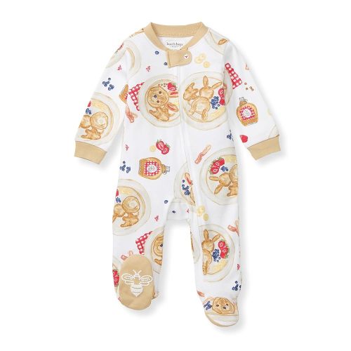 Burt's Bees Baby Boys' Organic Cotton Loose Fit Sleep and Play One-Piece Zip Front Footed Pajamas
