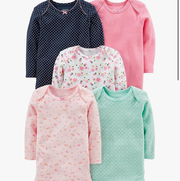 Simple Joys by Carter's baby-girls 5-pack Long-sleeve Bodysuit