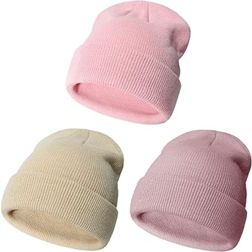 YMYDYFC Baby Beanie 3Pack Toddler Beanie Infant Knit Hat Baby Winter Hats for Boy Girl Winter Clothes Warm Knit Cap 0-6Years