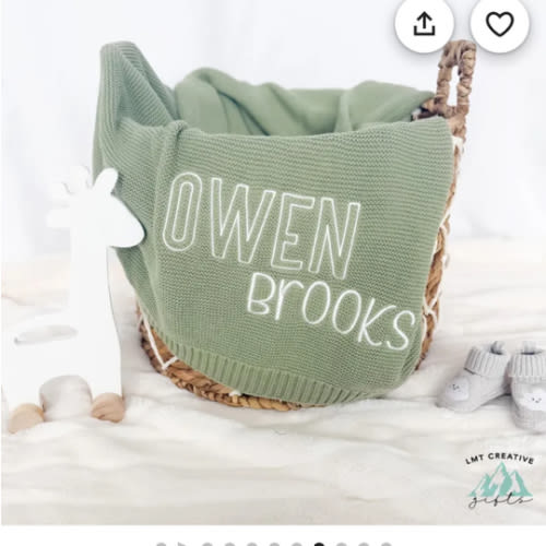 Baby Gift, Personalized Embroidered Baby Blanket, Monogrammed Newborn Baby Gift, Gift for Baby Shower, Newborn Baby Gift, Birthday Blanket