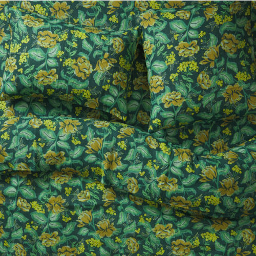Margot Linen Fitted Sheet - Forest