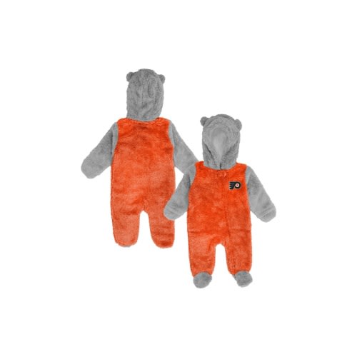 Philadelphia Flyers Teddy Fleece Bunting Full-Zip Sleeper, Orange