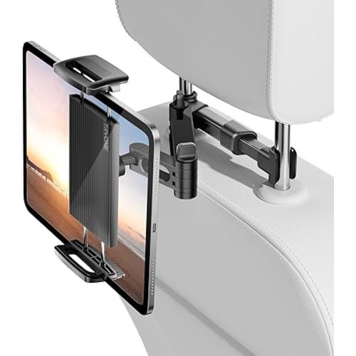 Tryone Car Headrest Tablet Holder Mount Stretchable Backseat Tablets Stand for Kids, Car Seat Mounts Compatible with iPad Pro 12.9 Air Mini, iPhone, Galaxy Tab, Switch, All 4.7-12.9" Screen Devices