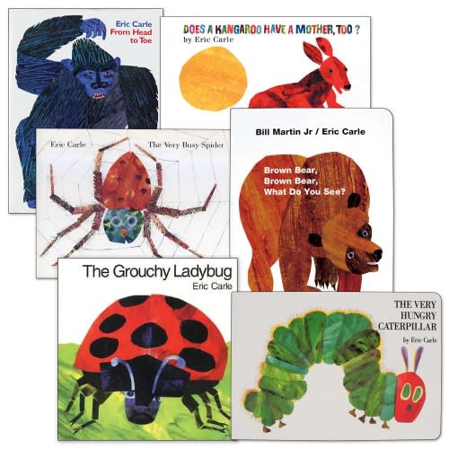 Eric Carle Books, English or Spanish - Set of 6