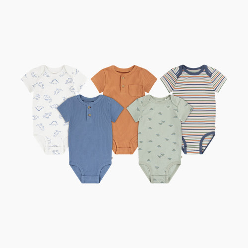 Huggies Elevated Bodysuit (5 Pack) - Desert Sage/Orange, Newborn