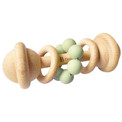 O.B. Designs Eco-Friendly Rattle Teether - Sage