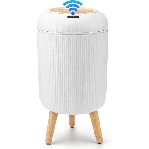 Pukomc Smart Sensor Wastebasket, Convenient and Hygienic Easy to Use, Technology Sensor Waterproof Wastebasket Plastic Wastebasket for Kitchen, Bathroom, Bedroom, Living Room, Office and Outdoor