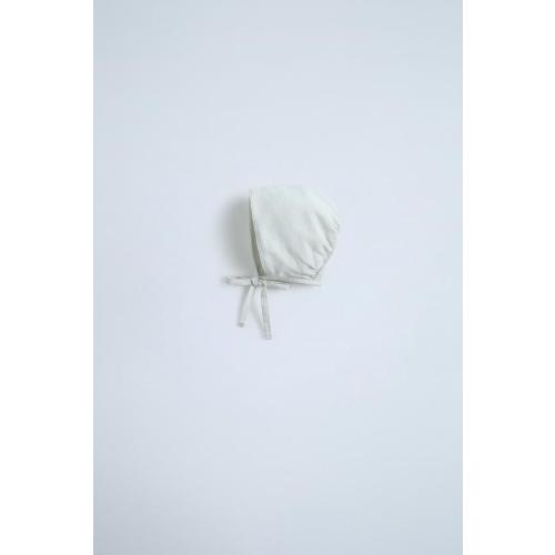 LINEN AND COTTON BLEND BONNET